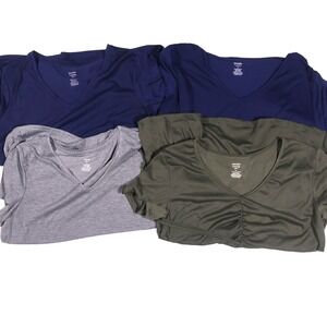 Lot of 4 Jennifer Lauren Plus Knit Tops | Size 1X & 2X | Scoop Neck S/S Tee